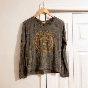 C&S acedemic graphic long sleeve gray & yellow shirt